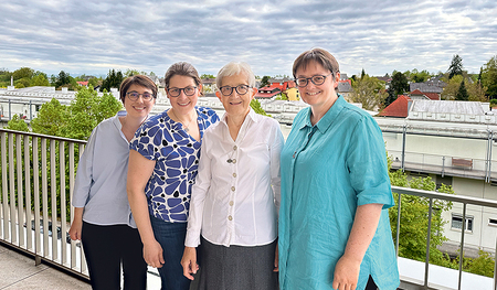 Sr. Isabelle Allmendinger (von links), Sr. Verena Maria Haselmann,  Sr. Martina Winklehner und Sr. Hildegard Enzenhofer.  