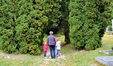 Die Pfarren haben einen stillen, einfühlsamen Weg gestaltet, der die Themen Trauer und Trost miteinander verbindet.    /  Neumüller Die Pfarren haben einen stillen, einfühlsamen Weg gestaltet, der die Themen Trauer und Trost miteinander verbindet.