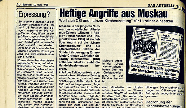 „Lügenkampagne“. Moskau reagierte heftig auf einen Bericht in der Kirchenzeitung.  