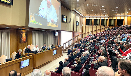 Vatikan-Tagung mit Papst Franziskus.   