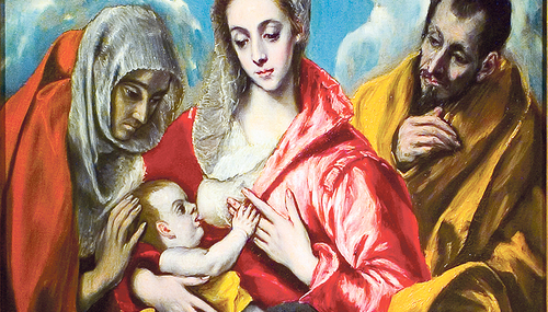 Hl. Familie und hl. Anna. El Greco um 1591. / Rupprecht@kathbild.at Hl. Familie und hl. Anna. El Greco um 1591.