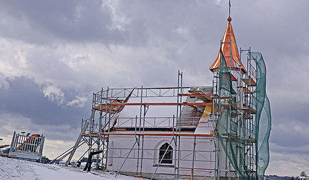 Die Arbeiten an der Jagerbauernkapelle in Stelzen gehen voran.  