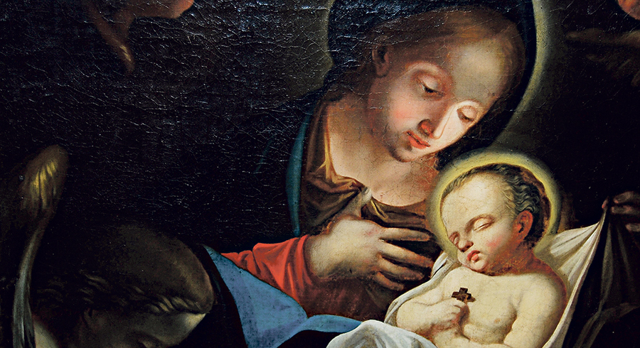 Maria mit Jesus, Darstellung in der Kirche der Kreuzschwestern in Linz. / Kunstreferat / FB KK Maria mit Jesus, Darstellung in der Kirche der Kreuzschwestern in Linz.