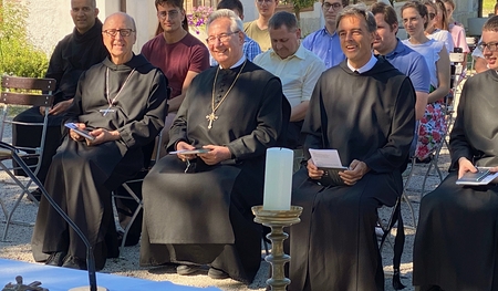Abtprimas Gregory Polan, Abt Ambros Ebhart und P. Bernhard Eckerstorfer