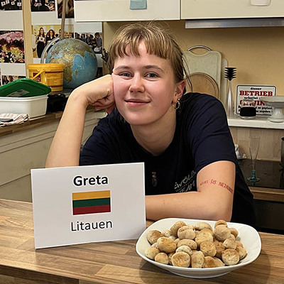 Greta Andrulytė arbeitete 10 Monate als Freiwillige im Jugendzentrum.