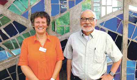 Die Referenten Klara-Antonia Csiszar und Martin Ebner. 