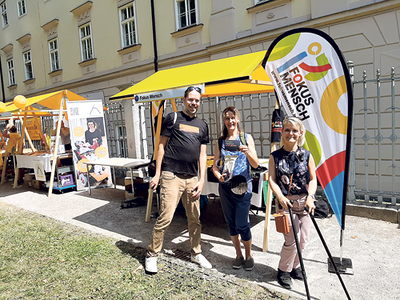 Der Verein Fokus Mensch präsentierte seine Arbeit am Tag des Ehrenamts in Linz. 