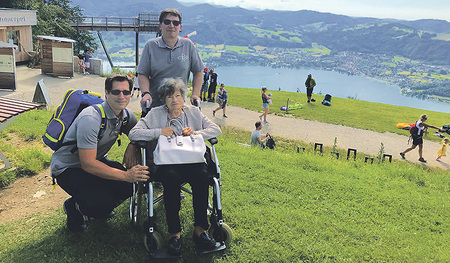 Florian Aichhorn  (links im Bild) bei einer Wunschfahrt im Juni 2020    