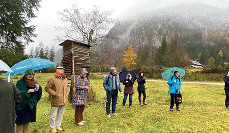 Der Große Welt-Raum-Weg wird erstmals eröffnet, hier: Station bei der  Rettenbach-Alm. 