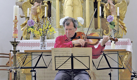 Peter Aigner in der Kirche St. Michael in St. Marien