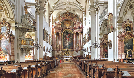 Steyr, ehem. Jesuitenkirche St. Michael („Michaelerkirche“), 1635–1648, Ausstattung 1763–1771. 