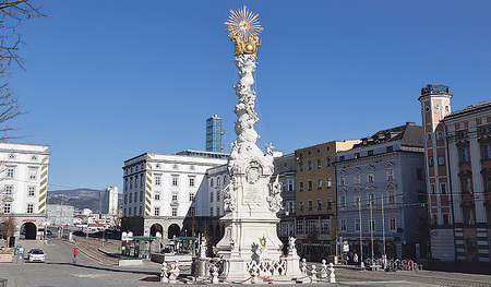 Die Dreifaltigkeitssäule in Linz.