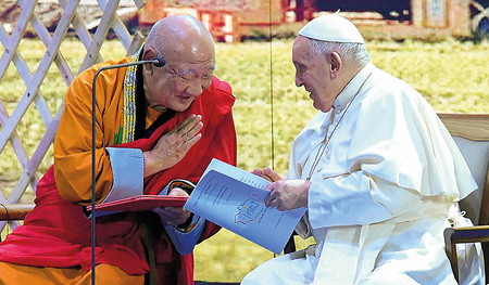 In der Mongolei spielt das Christentum nur eine kleine Rolle neben Buddhismus und Schamanismus.  