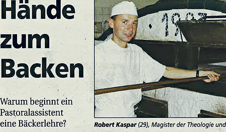 Der Theologe Robert Kaspar wollte schon seit dem Studium das Bäckerhandwerk erlernen. 