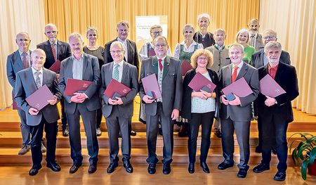 Die mit der Severin- oder der Florian-Medaille Ausgezeichneten.  