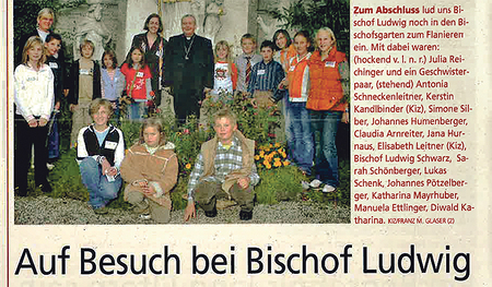 Vor 20 Jahren: Besuch beim Bischof.   / Archiv Vor 20 Jahren: Besuch beim Bischof.