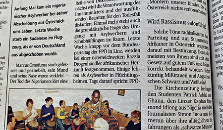 Die Kirchenzeitung titelte: „Wer fürchtet sich vorm ‚Schwarzen Mann‘?“  