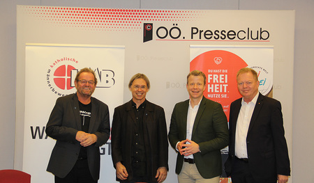 Von links: Ferdinand Kaineder, Bernhard Steiner, Paul Eiselsberg, Peter Riegl