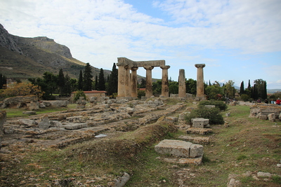 Tempel im antiken Korinth