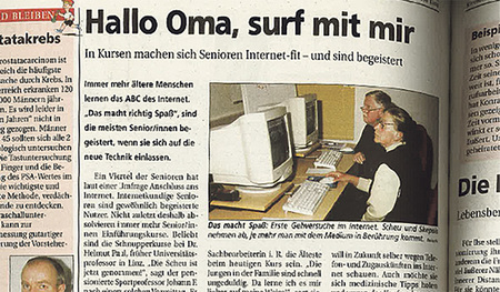 Immer mehr Senior/innen entdeckten die faszinierende Welt des „World Wide Web“.