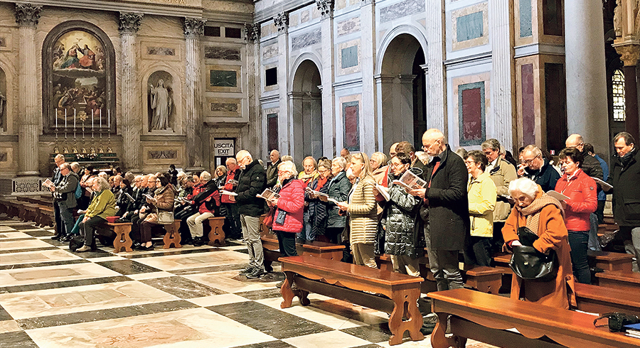 Die Oberösterreicher feierten Eucharistie in der Basilika San Paolo fuori le mura. Zum täglichen Blog aus Rom siehe Seite 2. 