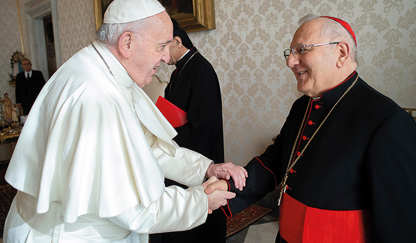 Papst Franziskus und Kardinal Louis Raphael I. Sako vor einem Jahr im Vatikan.   
