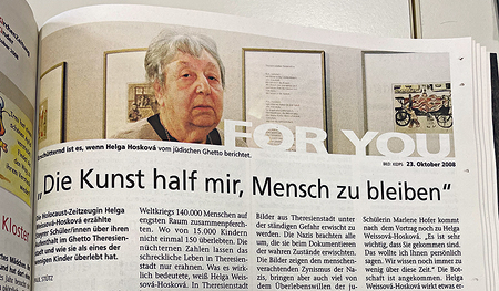 Helga Weissová-Hosková hielt einen Vortrag in Steyr. 