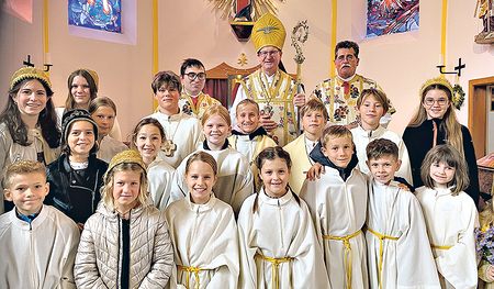 Abt Lukas Dikany war Hauptzelebrant.  / Thaller Abt Lukas Dikany war Hauptzelebrant.